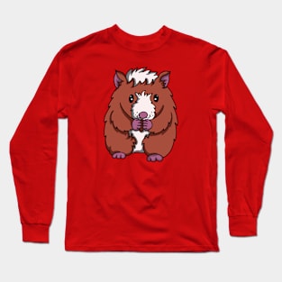 Cute Cartoon Hamster Long Sleeve T-Shirt